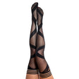 Kixies Jackie Black Ballet Thigh Highs - All SIzes