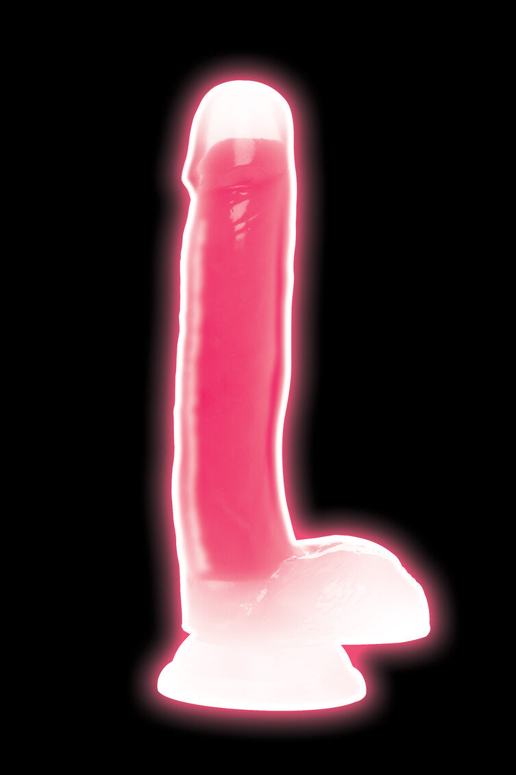 Lollicock Glow in the Dark 7 in. Silicone Dildo with Balls - All Colors