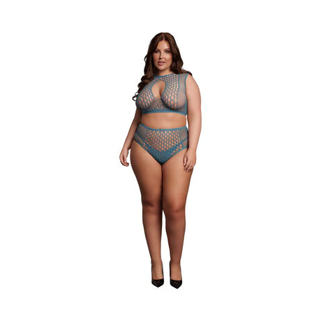 Le Desir Duo Net Key-Hole Bra Set Queen Sizes 