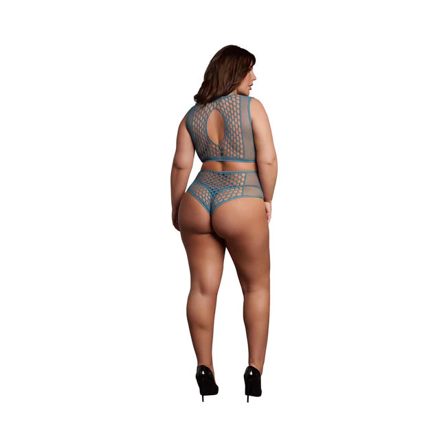 Duo Net Key-Hole Bra Set Queen Sizes – Tazzle