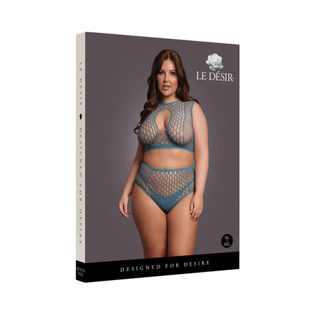 Le Desir Duo Net Key-Hole Bra Set Queen Sizes 