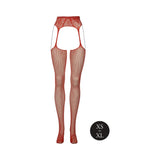Le Desir Fishnet and Lace Garter Belt Stockings O/S 