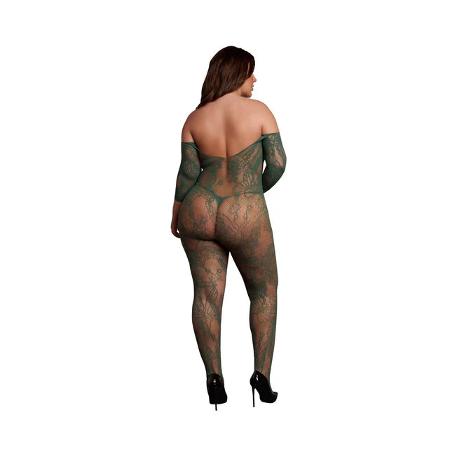 Le Desir Lace Long-Sleeved Bodystocking Queen Sizes