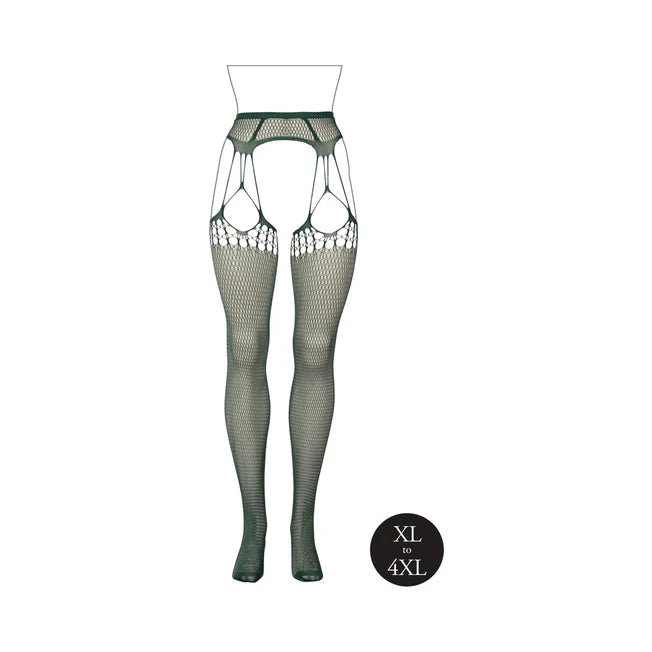 Le Desir Shredded Suspender Pantyhose Queen Size