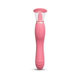 Le Wand Lick Double Ended Vibrator for both c-spot and g-spot along with a suction cup with a vibrating tongue