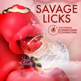 Lick Lasher Licking Vibrator Creature Tongue Vibe in red