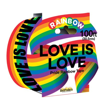 Love Is Love Rainbow Style Caution Party Tape - 100'