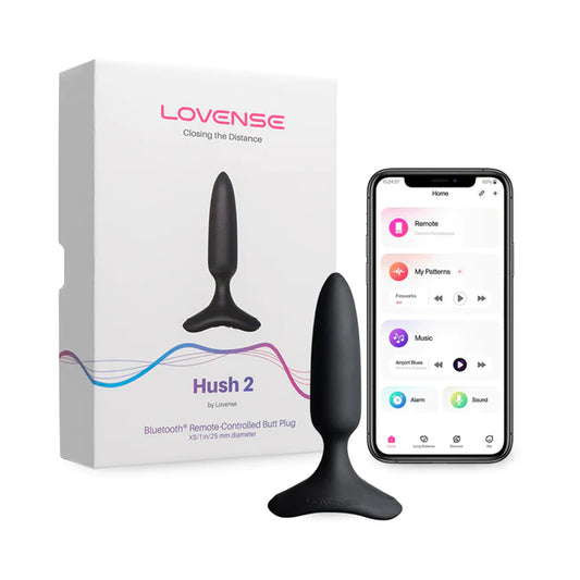 Lovense Hush 2 App Controlled Vibrating 1 inch Plug - XS