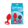 Luv Inc JP31 Jeweled Red Plug With 3 Gem Stones