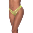 Love Star High Leg High Waist Micro Tanga Neon Yellow - All Sizes