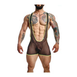 Men's MOB Black Sheer Singlet w/Lime Trim