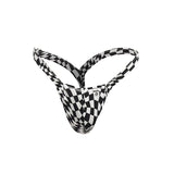 Men's Checkered Y Buns Thong