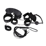 Male Power Black Leather 7-Pack Lite Bondage Set