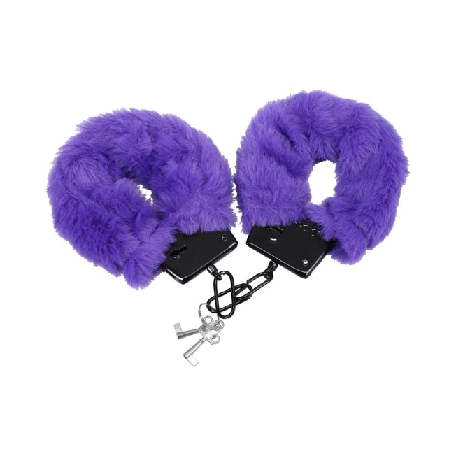 Merci Purple Fluff Wrist Cuffs