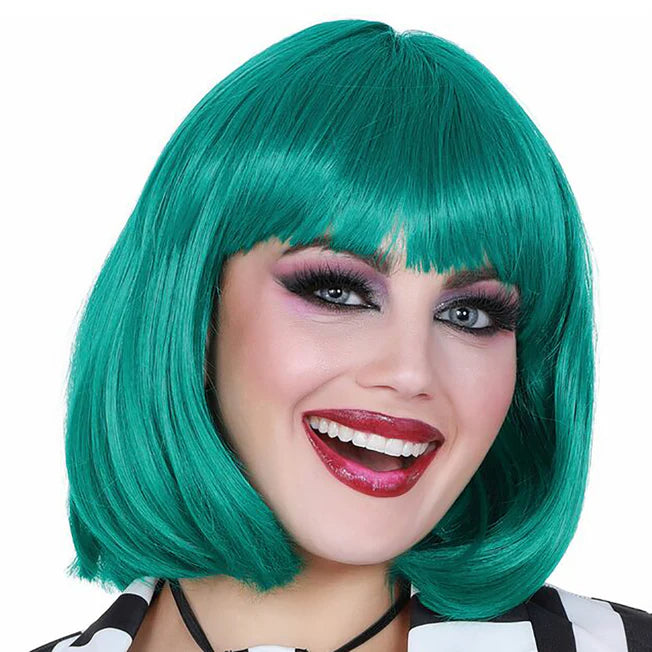 Mid Length Teal Hair Wig