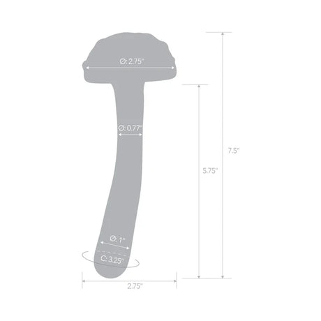Magic Mushroom 7.5 inch glass dildo