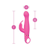 Aria Naughty AF 2.0 Pink Rechargeable Rabbit Bunny Dual Stimulator Vibrator by Blush