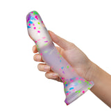 Neo Elite Hanky Panky 7.5 in. Glow In The Dark Confetti Dildo