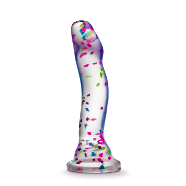 Neo Elite Hanky Panky 7.5 in. Glow In The Dark Confetti Dildo