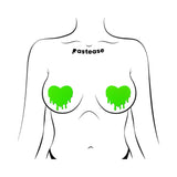 Pastease Neon Green Melty Heart Nipple Pasties