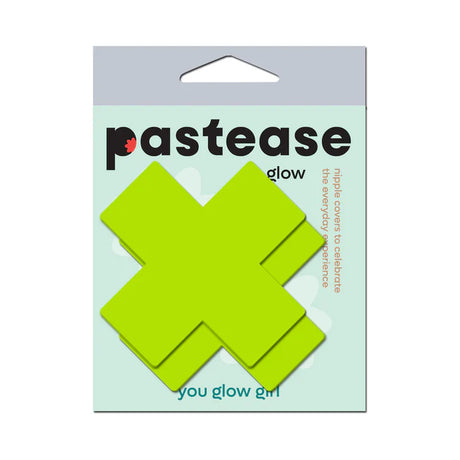 Neon Yellow Glow In The Dark Cross Pasties