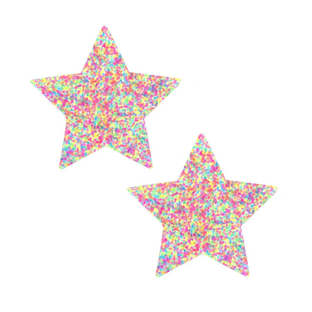 UV Neon Multi Color Star Sprankles Pasties