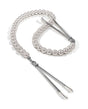 Nixie Pearl Drop Beaded Tweezer Nipple Clamps - Silver