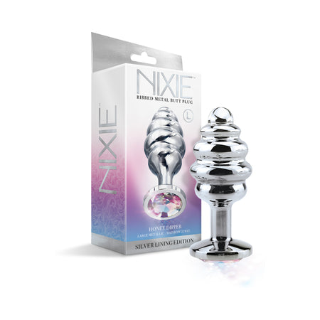 Nixie Honey Dipper Ribbed Metal Butt Plug - All Sizes