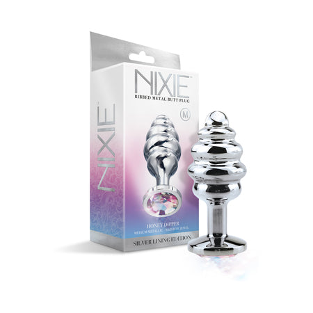 Nixie Honey Dipper Ribbed Metal Butt Plug - All Sizes