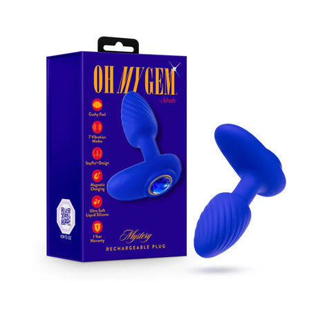 Oh My Gem Mystery Vibrating Plug - Sapphire