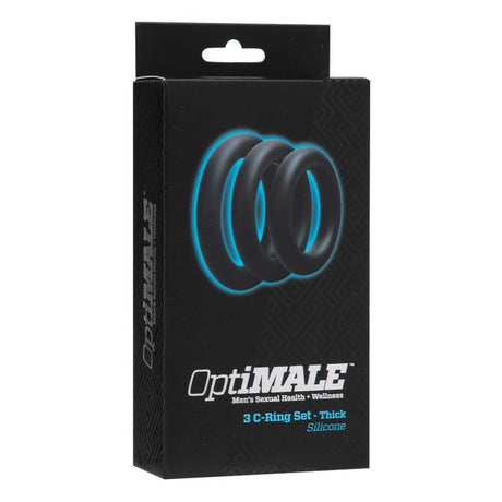 OptiMALE 3 Thick Cockring Set – Black
