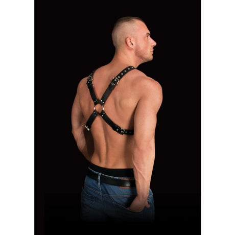 Ouch Adonis Black High Halter Harness