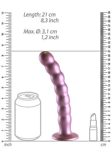 Ouch! Beaded Silicone 8 in. G-Spot Dildo - All Colors