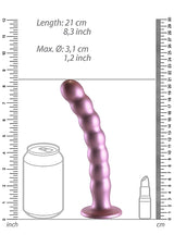 Ouch! Beaded Silicone 8 in. G-Spot Dildo - All Colors