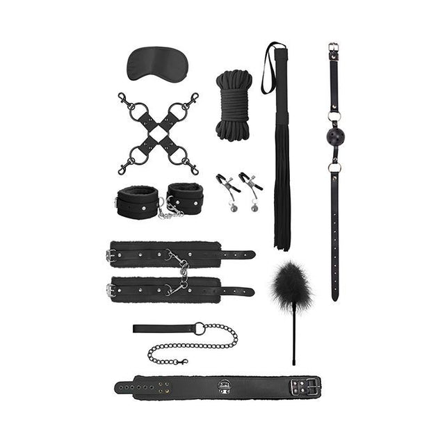 Ouch! 11-Piece Intermediate Bondage Kit In Black