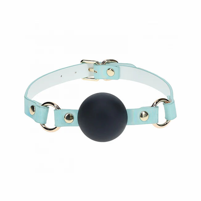 Ouch! Paris Collection Silicone Ball Gag - Light Blue