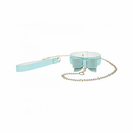 Ouch! Paris Collection Leash & Collar - Light Blue