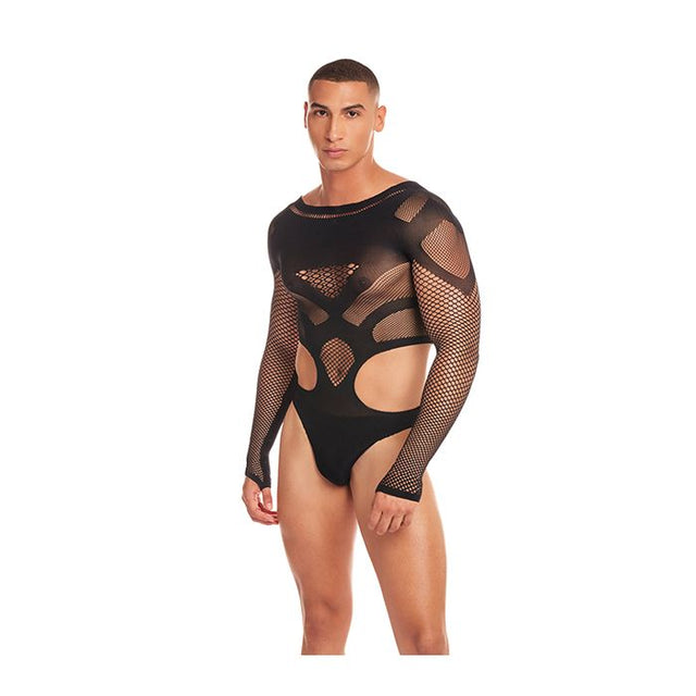 Out of Orbit Black Mesh Bodysuit 