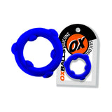 oxballs super stretchy blue silicone cockring called oxballs spinner