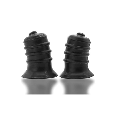 two black silicone ripped nipple suckers from oxballs