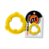 oxballs super stretchy yellow silicone cockring called oxballs spinner