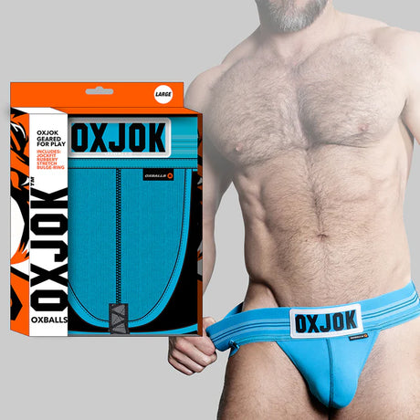 Oxjok Slingjock Upthrust Slider-Strap Jock Teal Aqua Pool