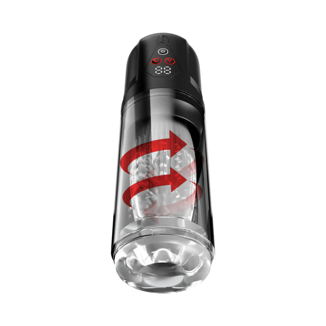 a automatic masturbator that has a spinning function and also vibrates