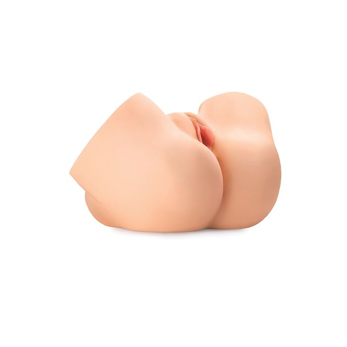 Silicone mold shaped like a female torso on a white background