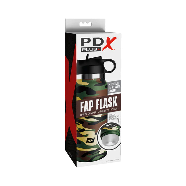 PDX Plus Fap Flask Discreet Water Bottle Stroker Frosted - Camo