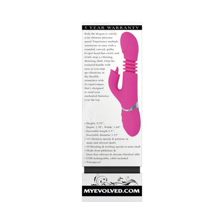 Pink Dragon Thrusting Dual Stimulator