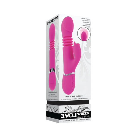 Pink Dragon Thrusting Dual Stimulator