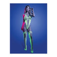 Glow UV reactive neon green halter teddy bodysuit that glows in the dark