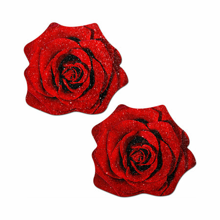 Pastease Glitter Blooming Red Rose Pasties