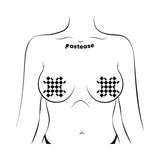 Pastease Plus X Checker Flag Cross Nipple Pasties